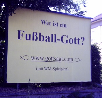 Fußball-Gott Plakat